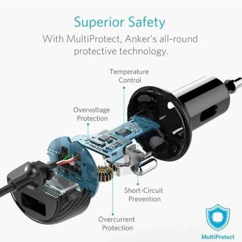 Anker A2214H11 PowerDrive 2 Elite with Lightning Connector Black ,