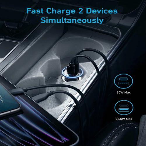 Anker 323 Car Charger 52.5W Black (A2735011) ,