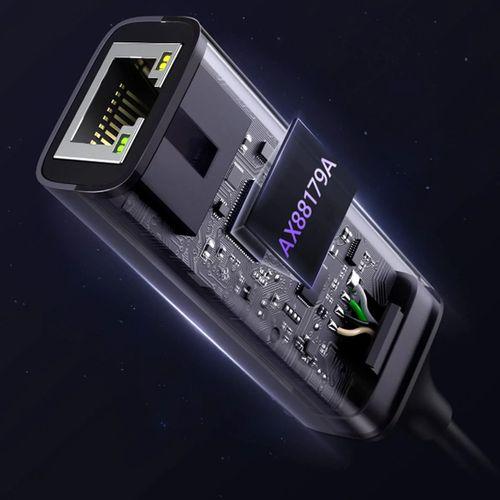 Ugreen USB Type-C to 10/100/1000 Mbps Ethernet Adapter - Black ,