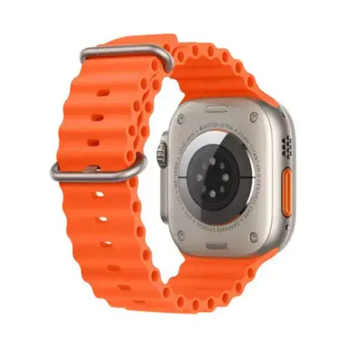 Apple Watch Ultra 2 MREH3AE/A GPS + Cellular 49mm Titanium Case With Orange Ocean Band , Orange Ocean