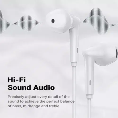 Ugreen Wired Earphones with Type-C Connector , White