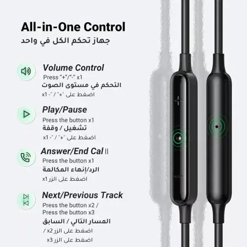 Ugreen Wired Earphones with Type-C Connector , White