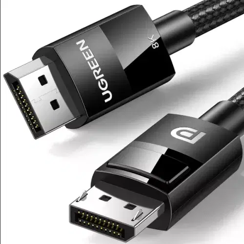 UGREEN 8K DisplayPort Cable 1.4, DP to DP 2M, 8K@60Hz/4K@165Hz/2K@240Hz/1080P@240Hz, for Gaming Monitor/Graphics Card/PC, Support 3D/HDCP/HDR/G-SYNC/Free-SYNC, Male to Male Nylon Braided Cable-2Meter ,
