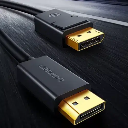UGREEN Display Port to Display Port, 4K 60 Hz Resolution, 21.6Gbit/s Data Transfer Speed, Gold-Plated Connector, ABS Cable Material, 1.5 Meters Cable Length, Black ,