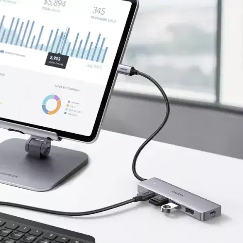 UGREEN USB C Hub, 4 Ports USB C Adapter Type C Hub to USB 3.0 Extention Compatible for Steam Deck, ,