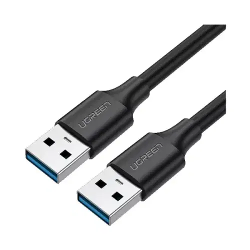 Ugreen USB-A 3.0 Male to Male 1m Plastic Cable US128 - Black ,