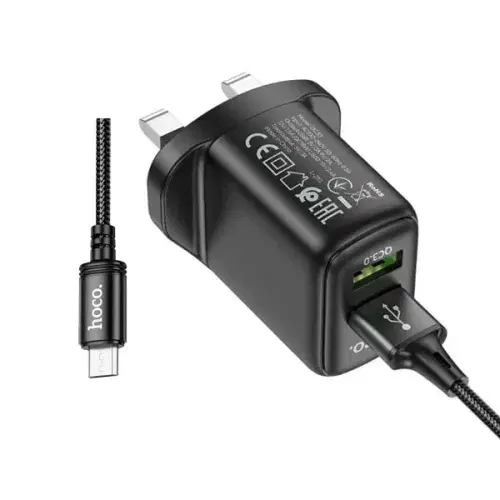 Hoco DC30 Dual port QC3.0 charger(UK) ,