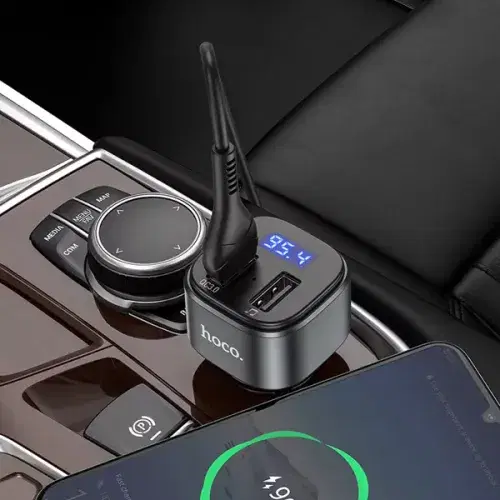 Hoco E67 Fighter QC3.0 car BT FM transmitter ,