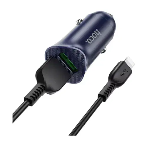 Hoco Z39 Farsighted dual port QC3.0 Car charger set(Type C) ,