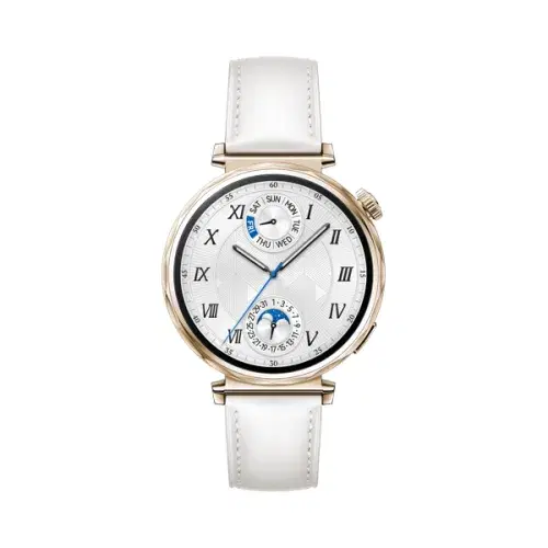 HUAWEI Watch GT 5 41mm With 1.32 Inch AMOLED Display 7 Day Battery Life 5 ATM Water-Resistant White Composite Leather Strap , ALL COLOUR