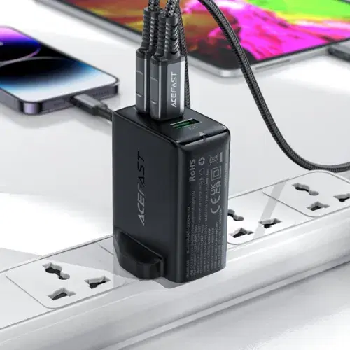 Acefast A44 PD65W GaN (2USB-C+USB-A) charger (UK) ,
