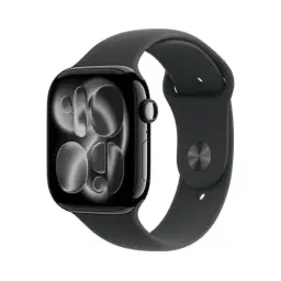 Apple Watch Series 11 GPS 46mm Jet Black Aluminium Case with Black Sport Band S/M - MEUW4 , Black